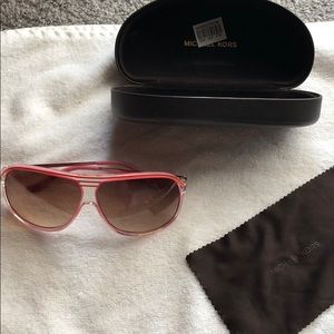 Michael Kors pink aviator sunglasses